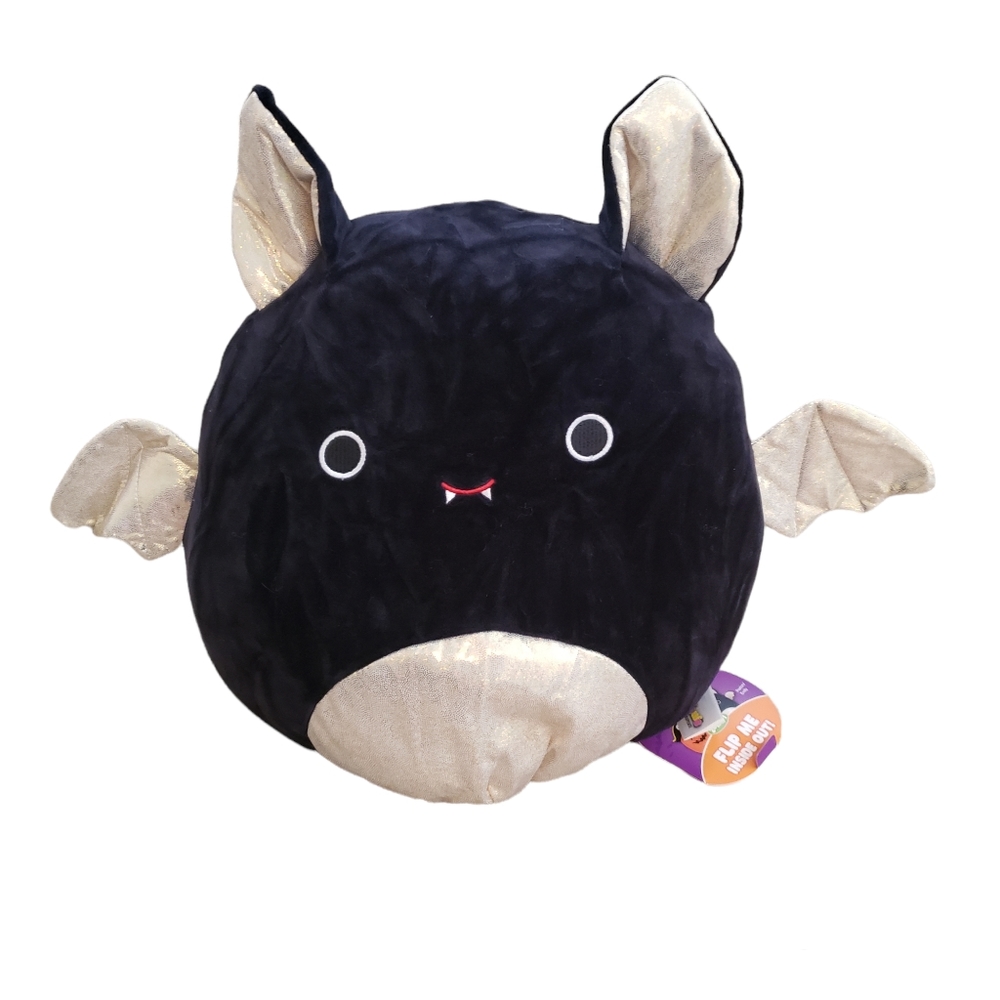 Squishmallow Emily the Bat and Paxton the Pumpkin FlipAMallow NWT Halloween